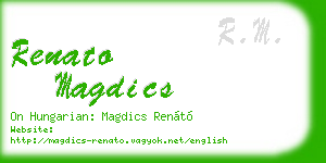 renato magdics business card