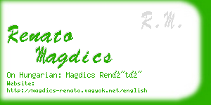 renato magdics business card